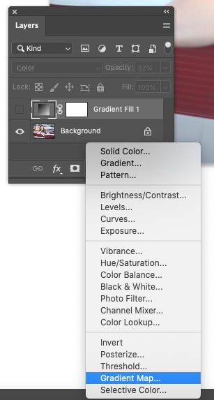 using a gradient map in photoshop 