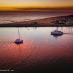 Newport harbor, from above by drone
