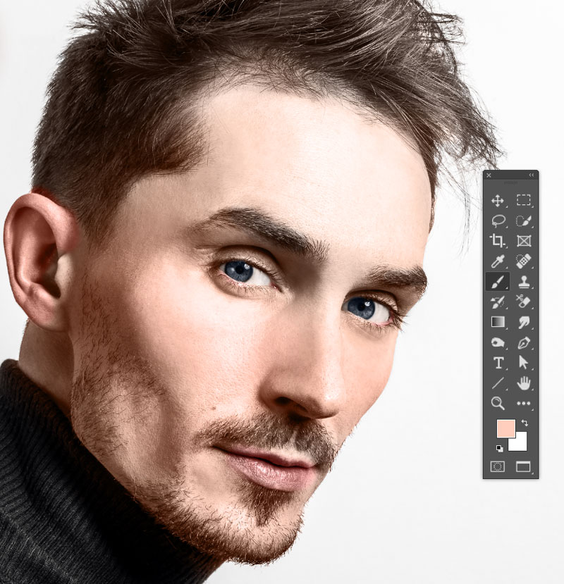 add color to ears in photoshop