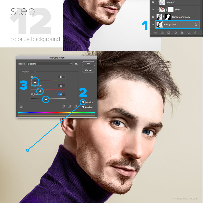 How to change the color of a background in Photoshop 
