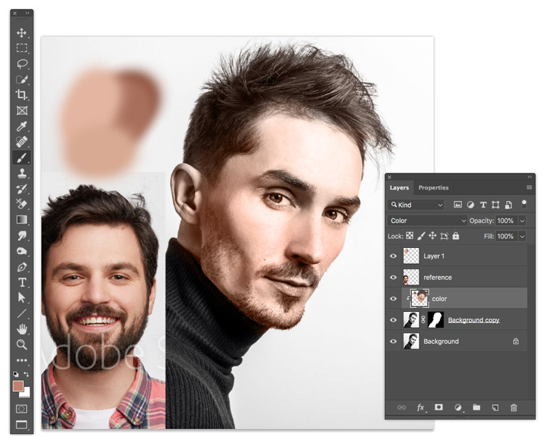 create a skin tone color palette in Photoshop 